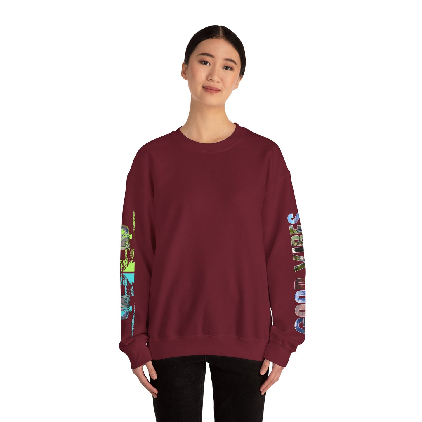 Good Vibes Unisex Heavy Blend™ Crewneck Sweatshirt - Listen to Understand Design