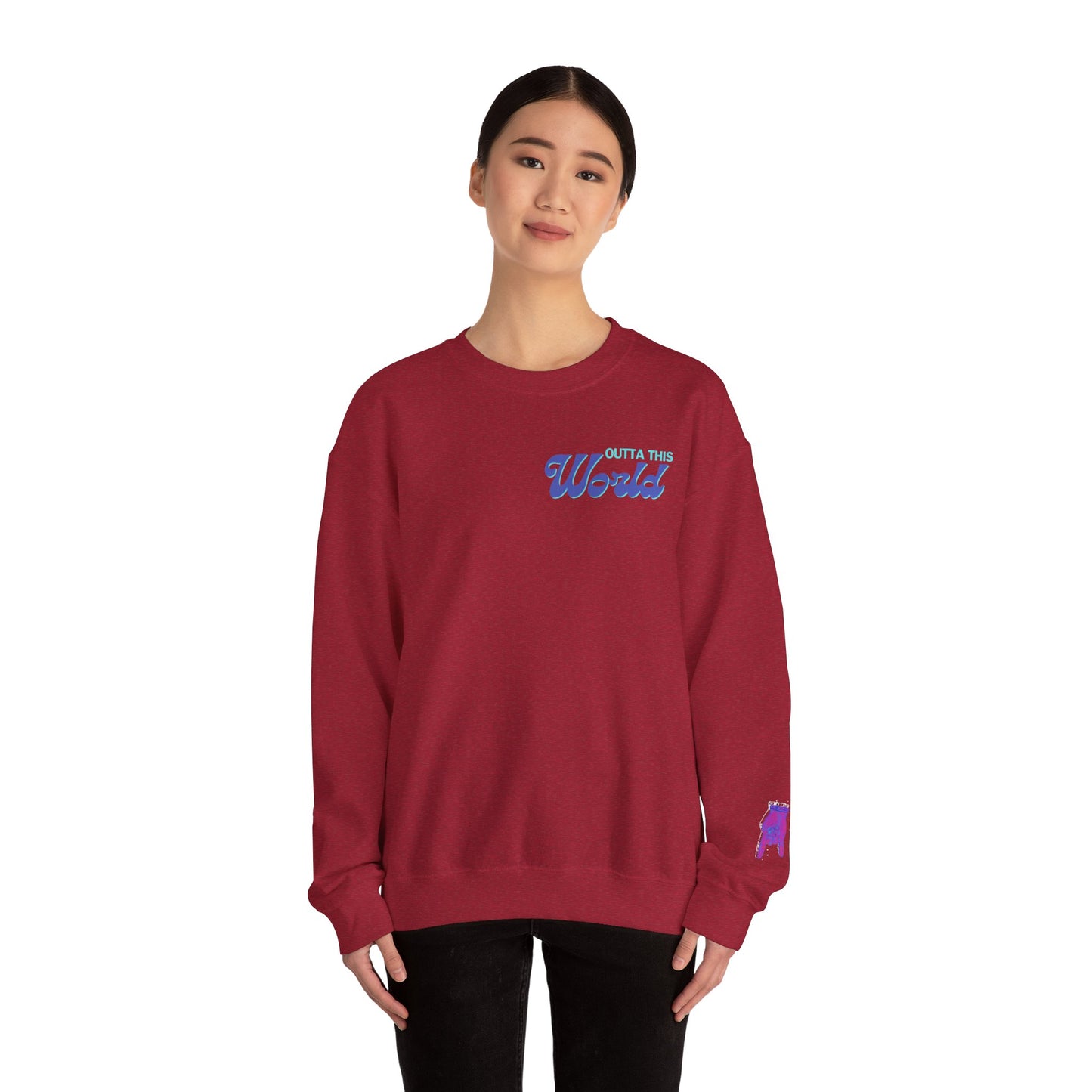 Outta This World Unisex Crewneck Sweatshirt - Retro Travel Vibes for Adventurers