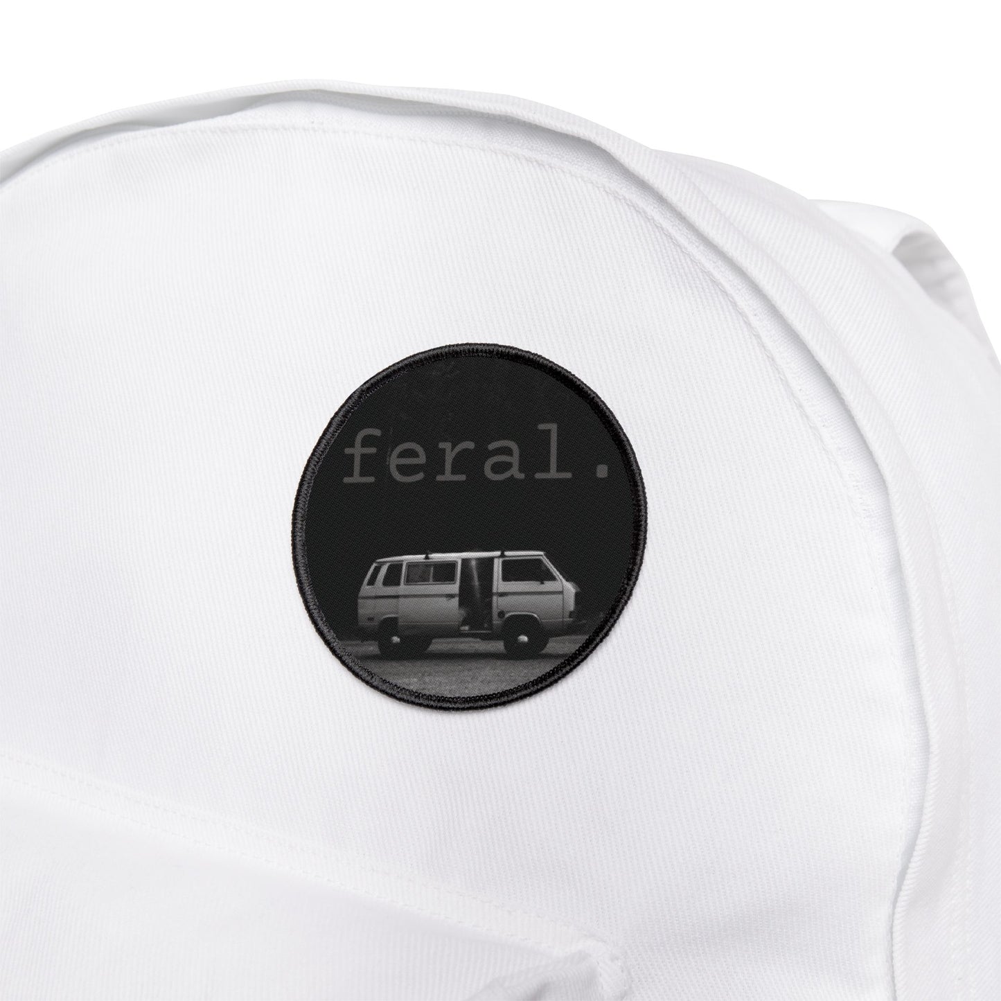 Iron-On Patch — 'feral.' Van Graphic Round Patch