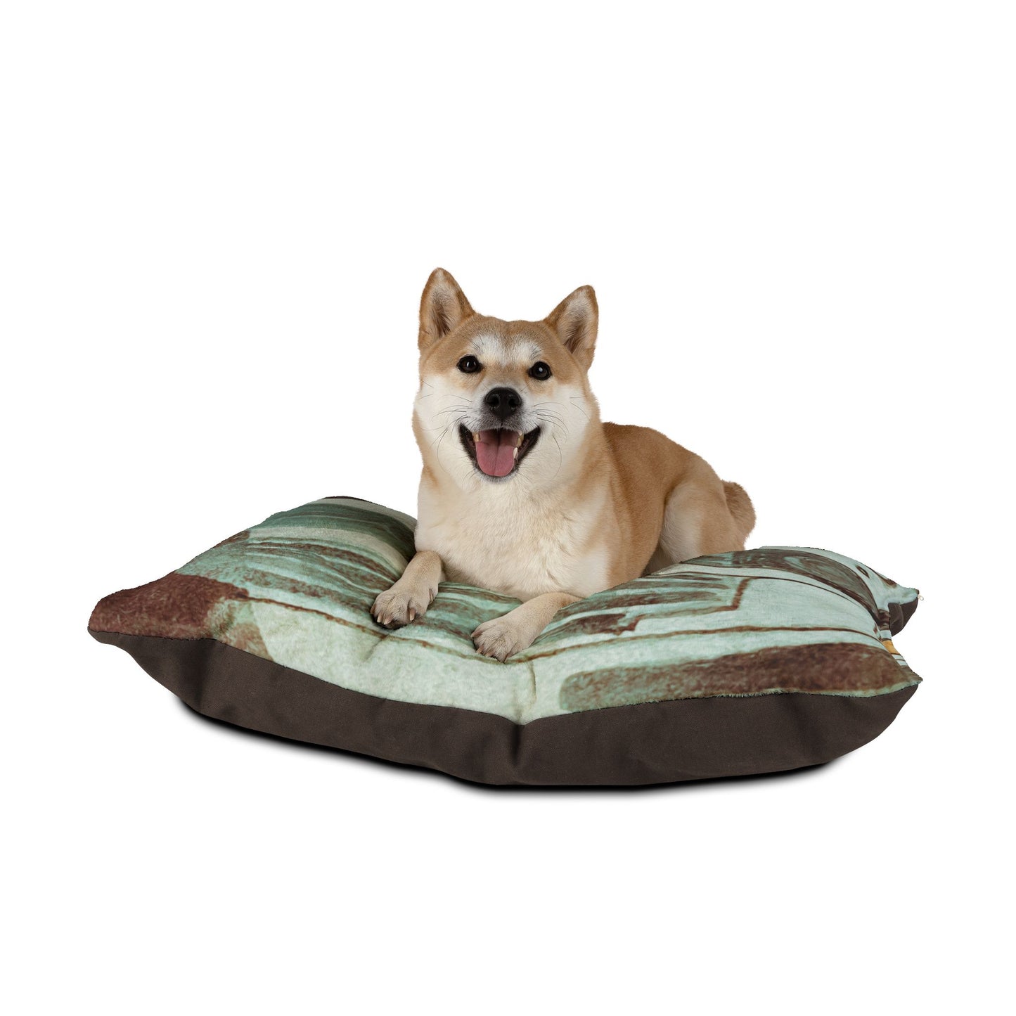 Vintage Van Illustration Pet Bed — Retro Camper Dog & Cat Cushion