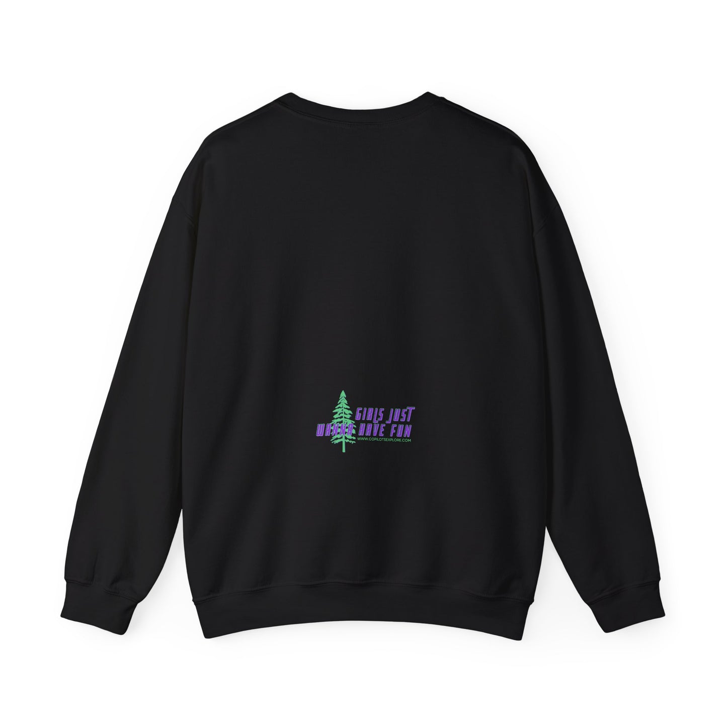 Female Snowboarder Crew Neck Sweatshirt Hoodie - Mint Green and Purple
