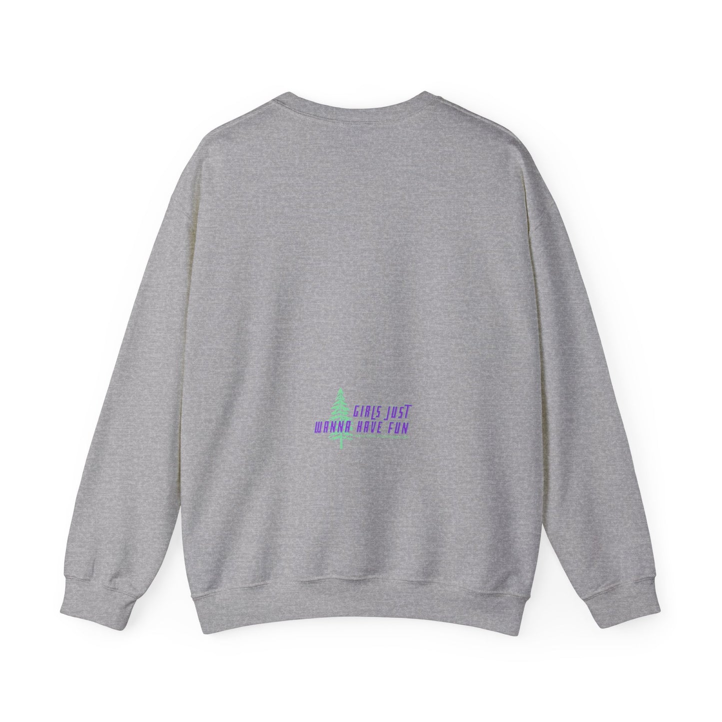Female Snowboarder Crew Neck Sweatshirt Hoodie - Mint Green and Purple