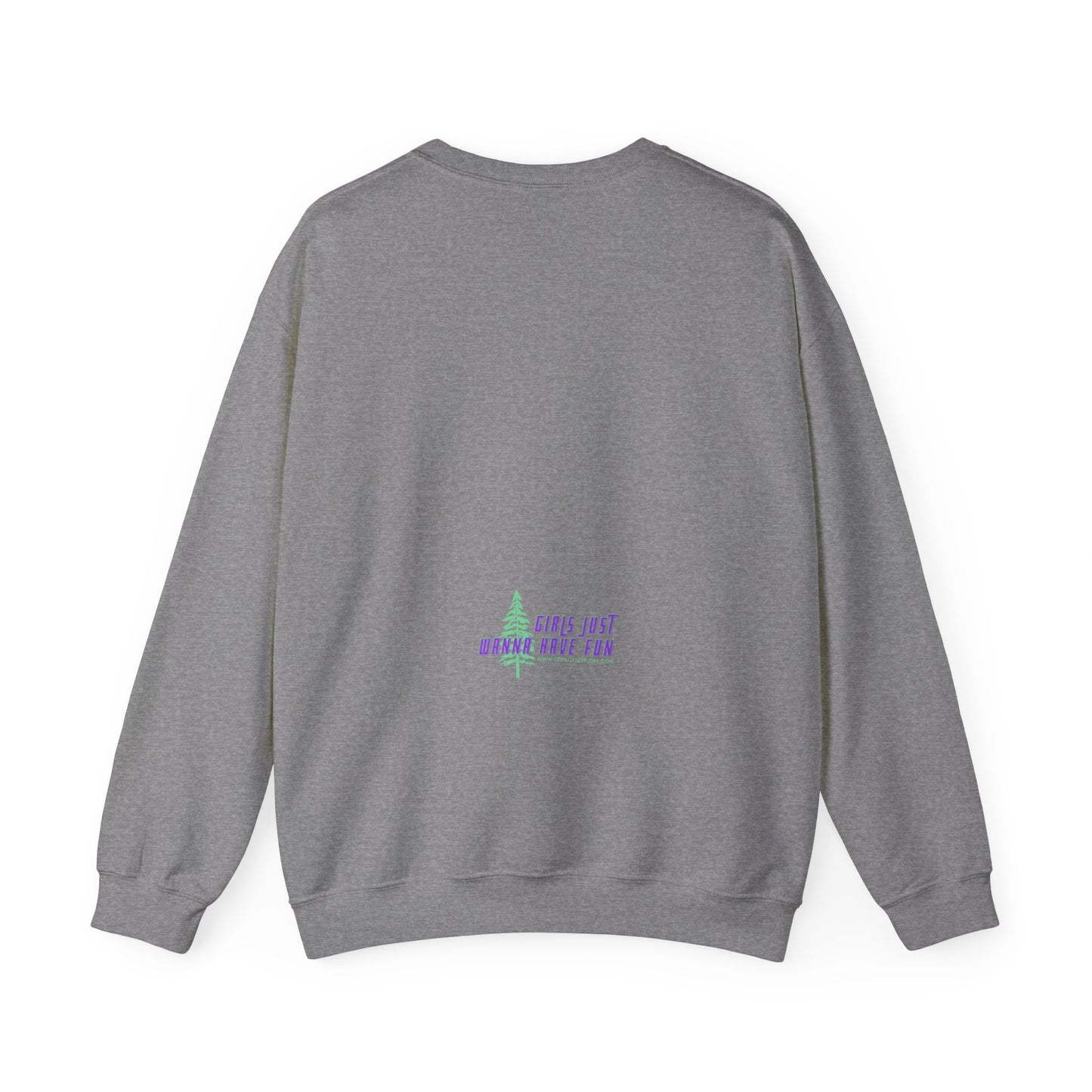 Female Snowboarder Crew Neck Sweatshirt Hoodie - Pink and Purple