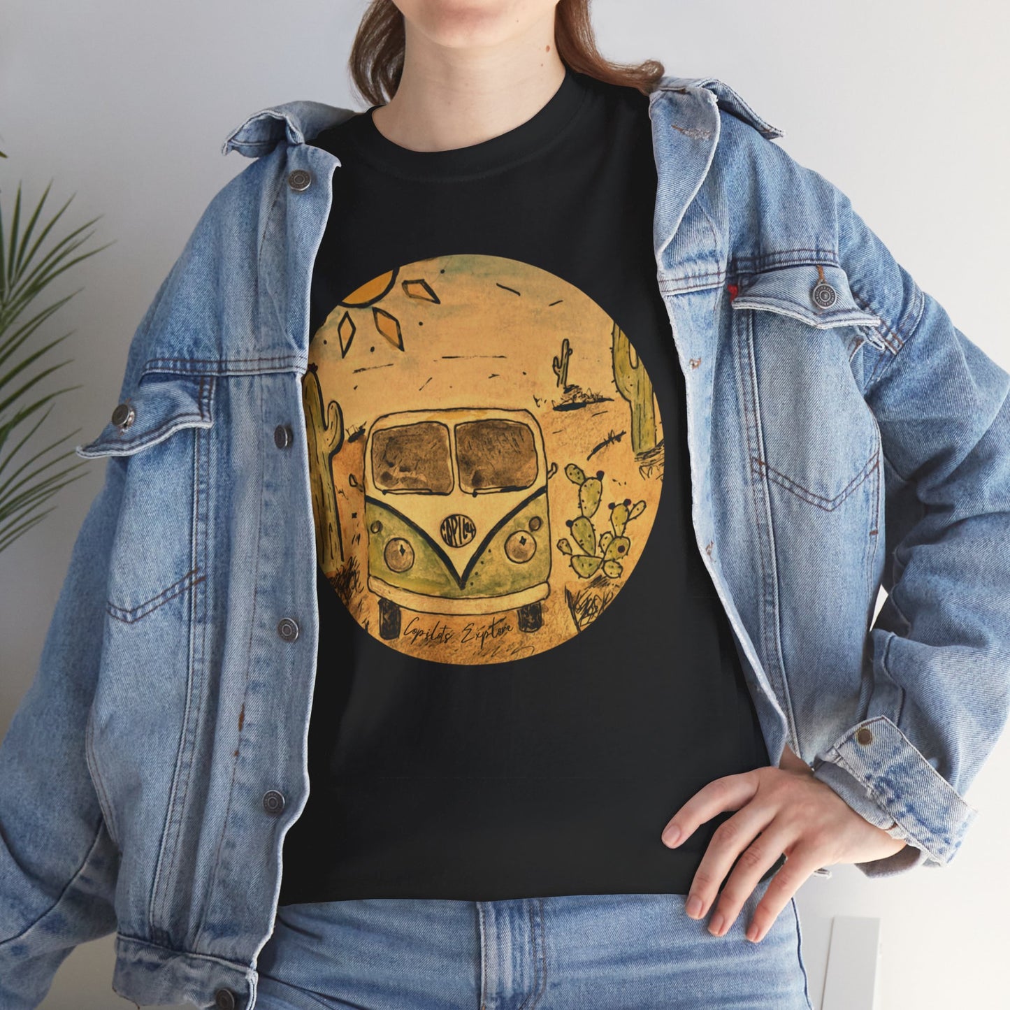 Vintage Volkswagen Bus T-Shirt - Classic Southwest Desert Adventure Design for VW Lovers