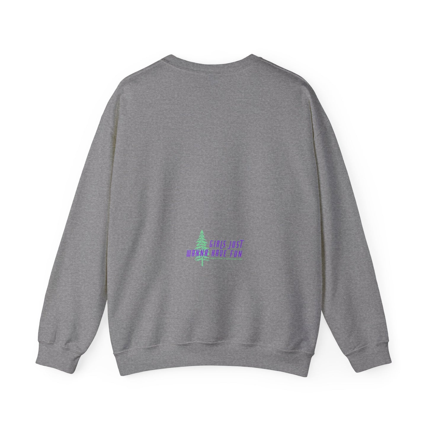 Female Snowboarder Crew Neck Sweatshirt Hoodie - Mint Green and Purple