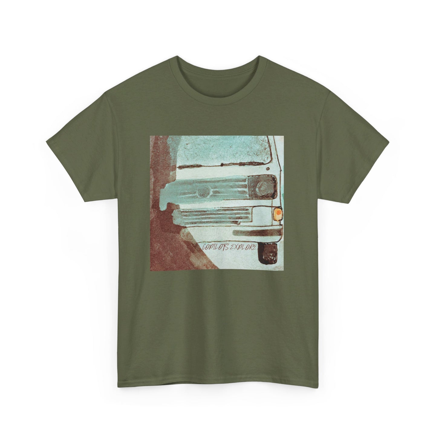 Edgy Natural Watercolor Volkswagen Vanagon Shirt