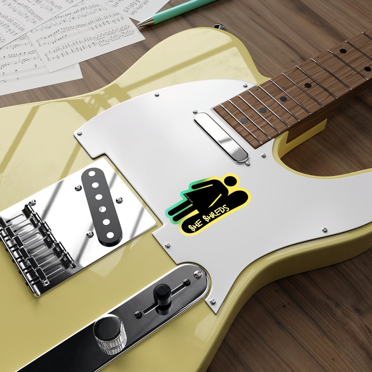 She Shreds Holographic Stickers