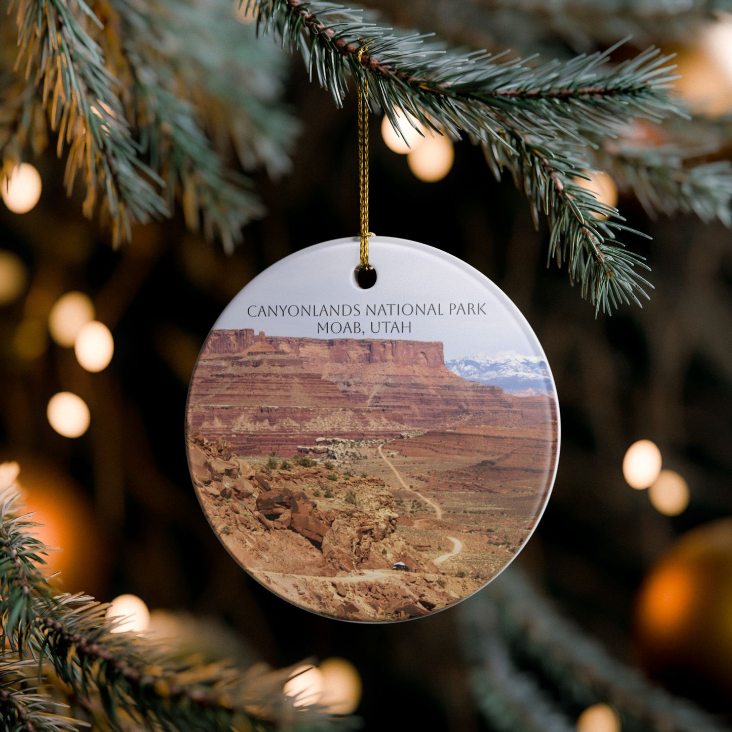 Canyonlands National Park Ceramic Ornament - Nature-inspired Holiday Decoration