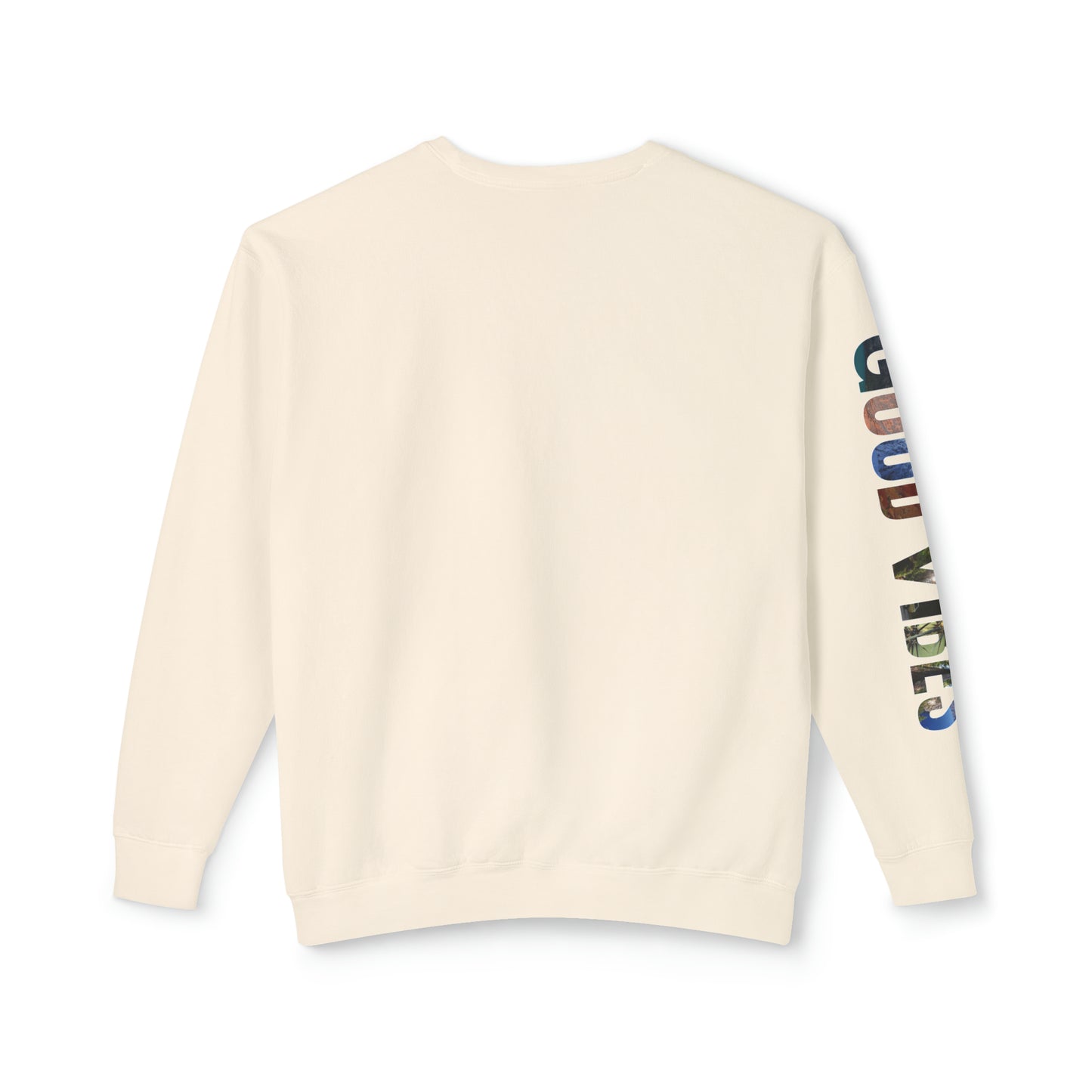 GOOD VIBES Long sleeve Loose Fitting Photo shirt - Unisex Lightweight Crewneck Sweatshirt