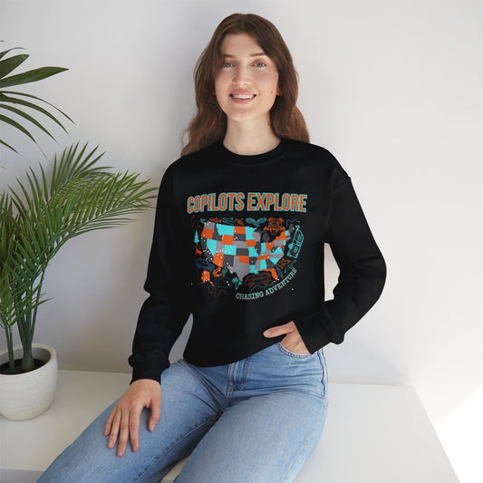 Copilots Explore National Parks Map Crewneck