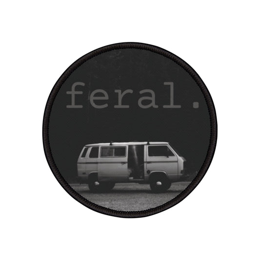 Iron-On Patch — 'feral.' Van Graphic Round Patch