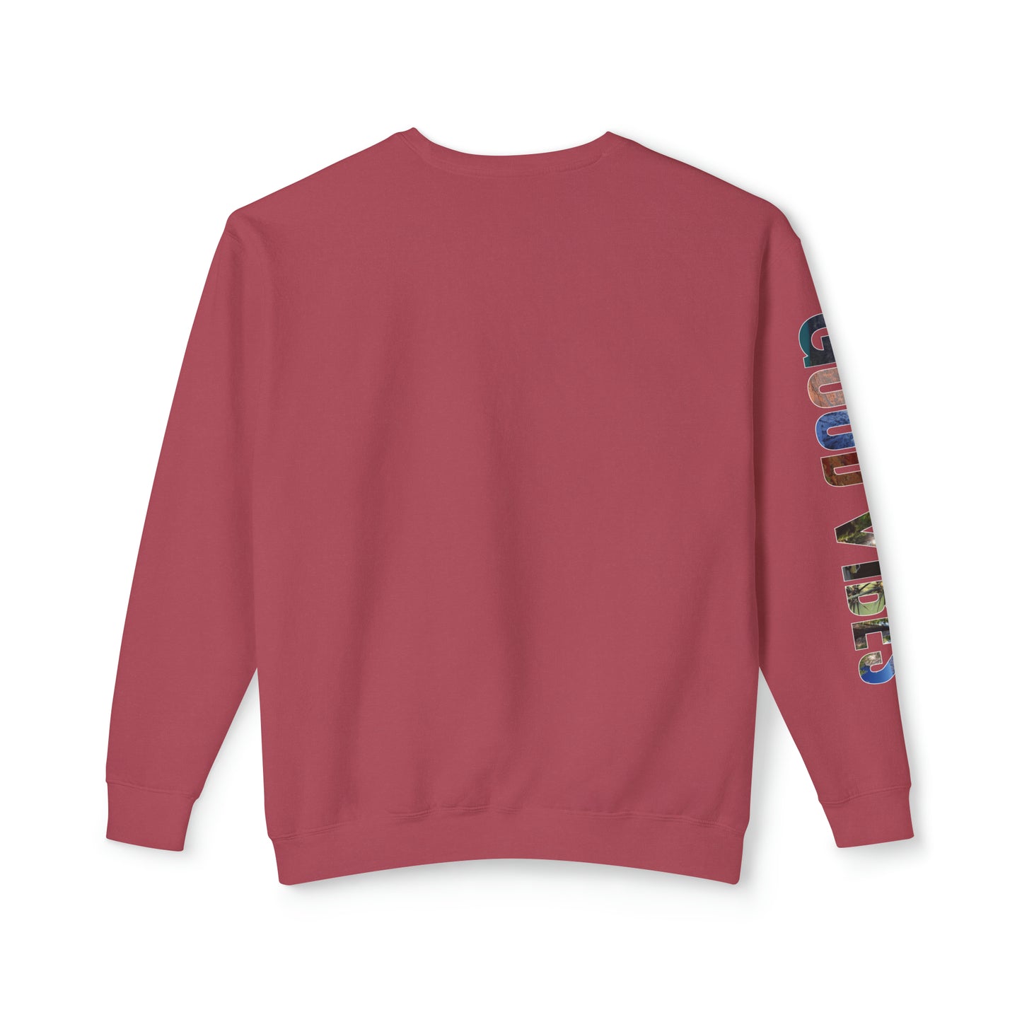 GOOD VIBES Long sleeve Loose Fitting Photo shirt - Unisex Lightweight Crewneck Sweatshirt