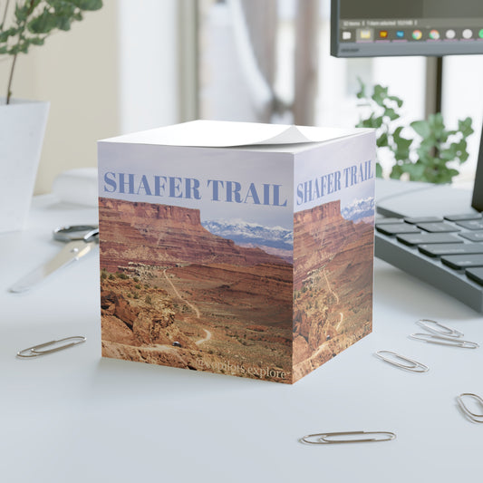 Shafer Trail Scenic Note Cube – Canyon Landscape Sticky Note Block