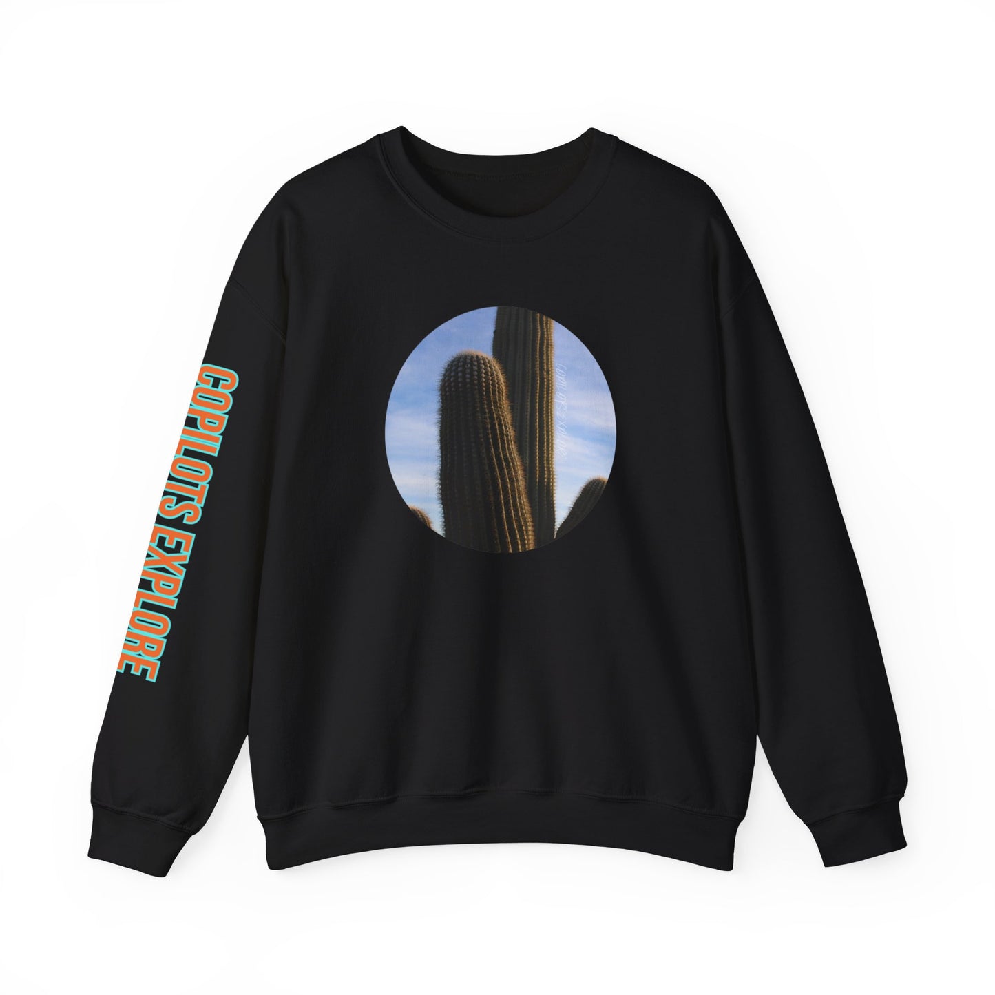 Copilots Explore Saguaro Cactus Crewneck Sweatshirt - Circle