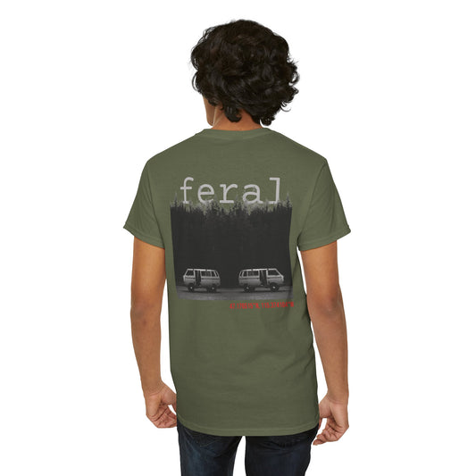 Feral Adventure Unisex Heavy Cotton Tee - Perfect for Nature Lovers & Outdoor Enthusiasts