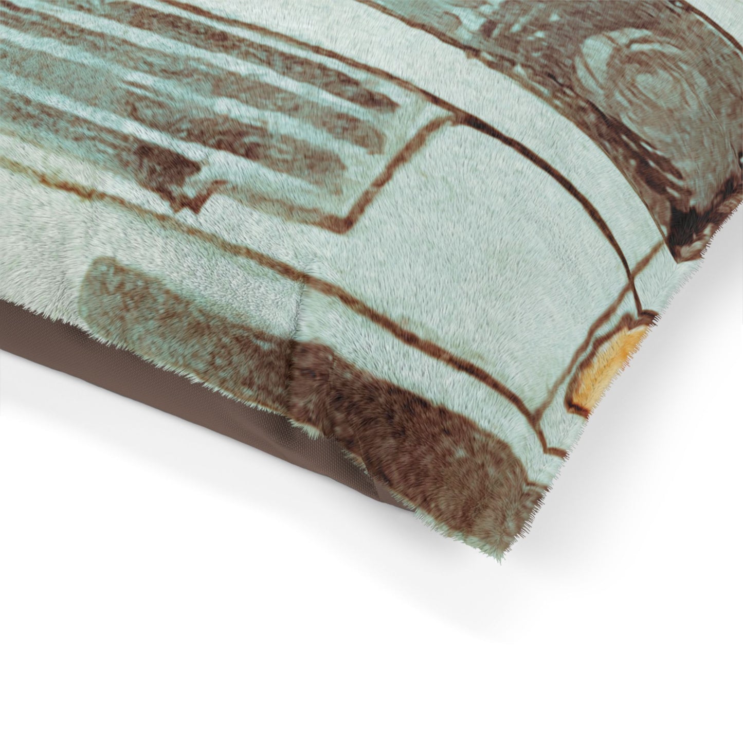 Vintage Van Illustration Pet Bed — Retro Camper Dog & Cat Cushion