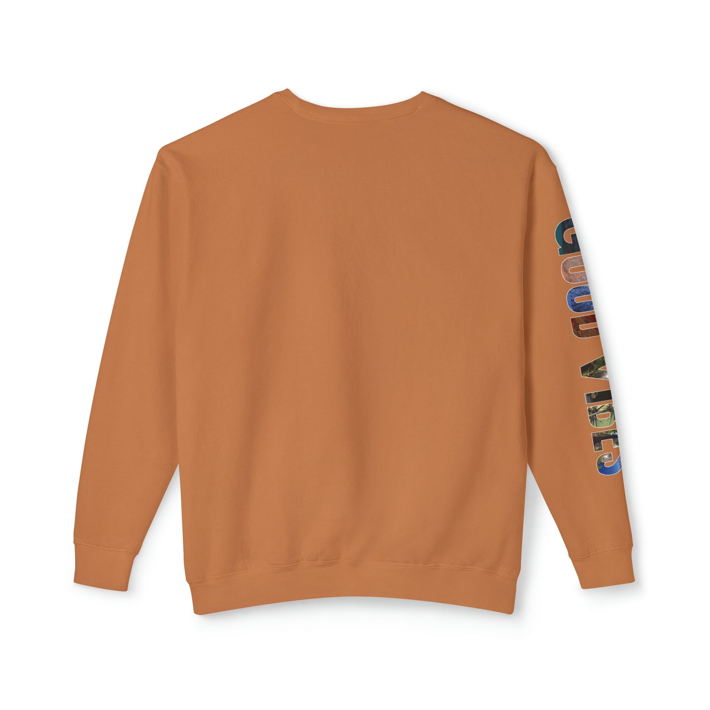 GOOD VIBES Long sleeve Loose Fitting Photo shirt - Unisex Lightweight Crewneck Sweatshirt