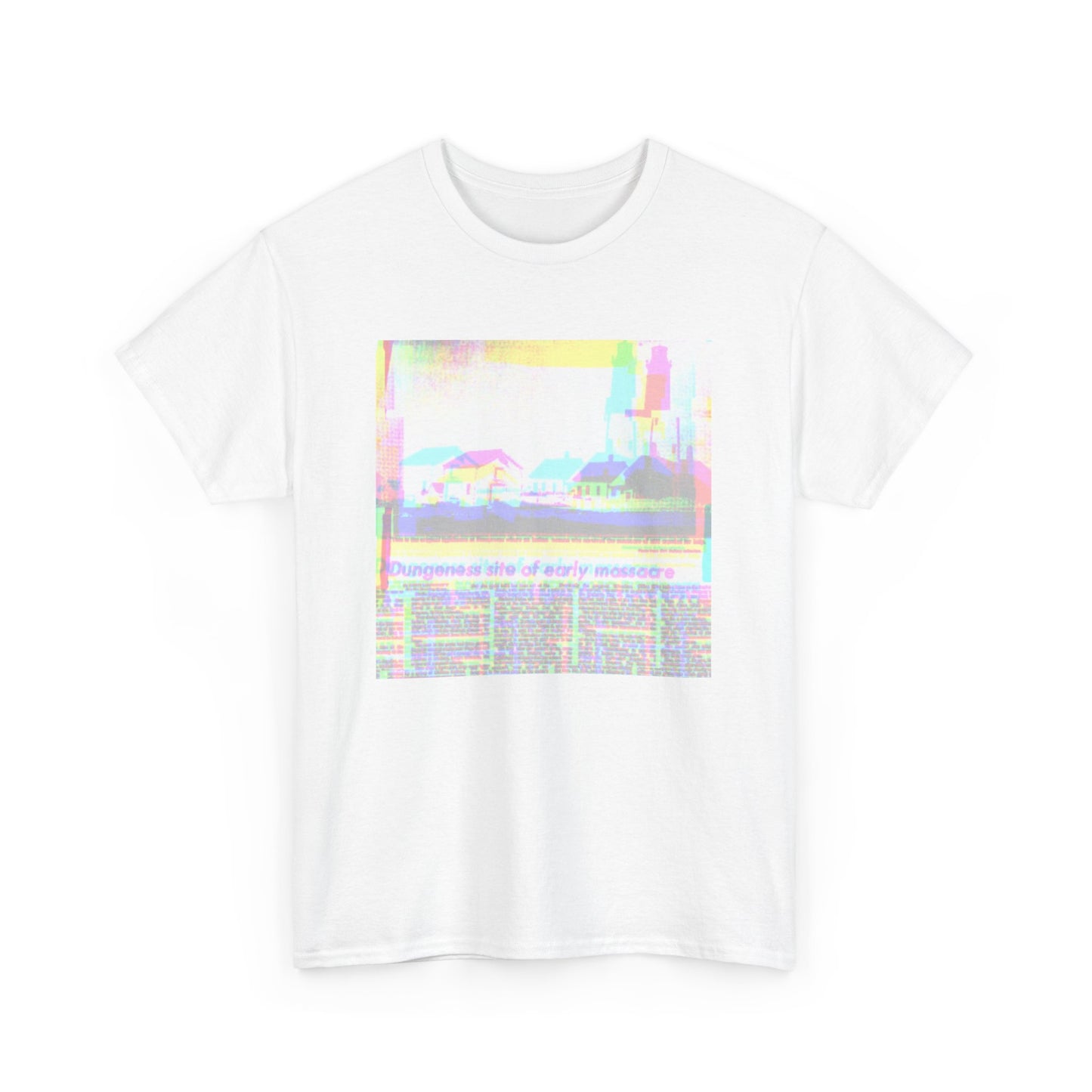 Distorted Newspaper Washington State T-Shirt