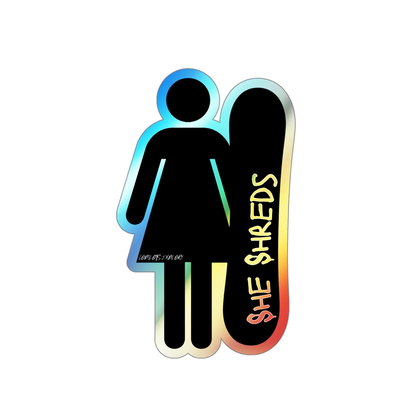She Shreds Holographic Stickers