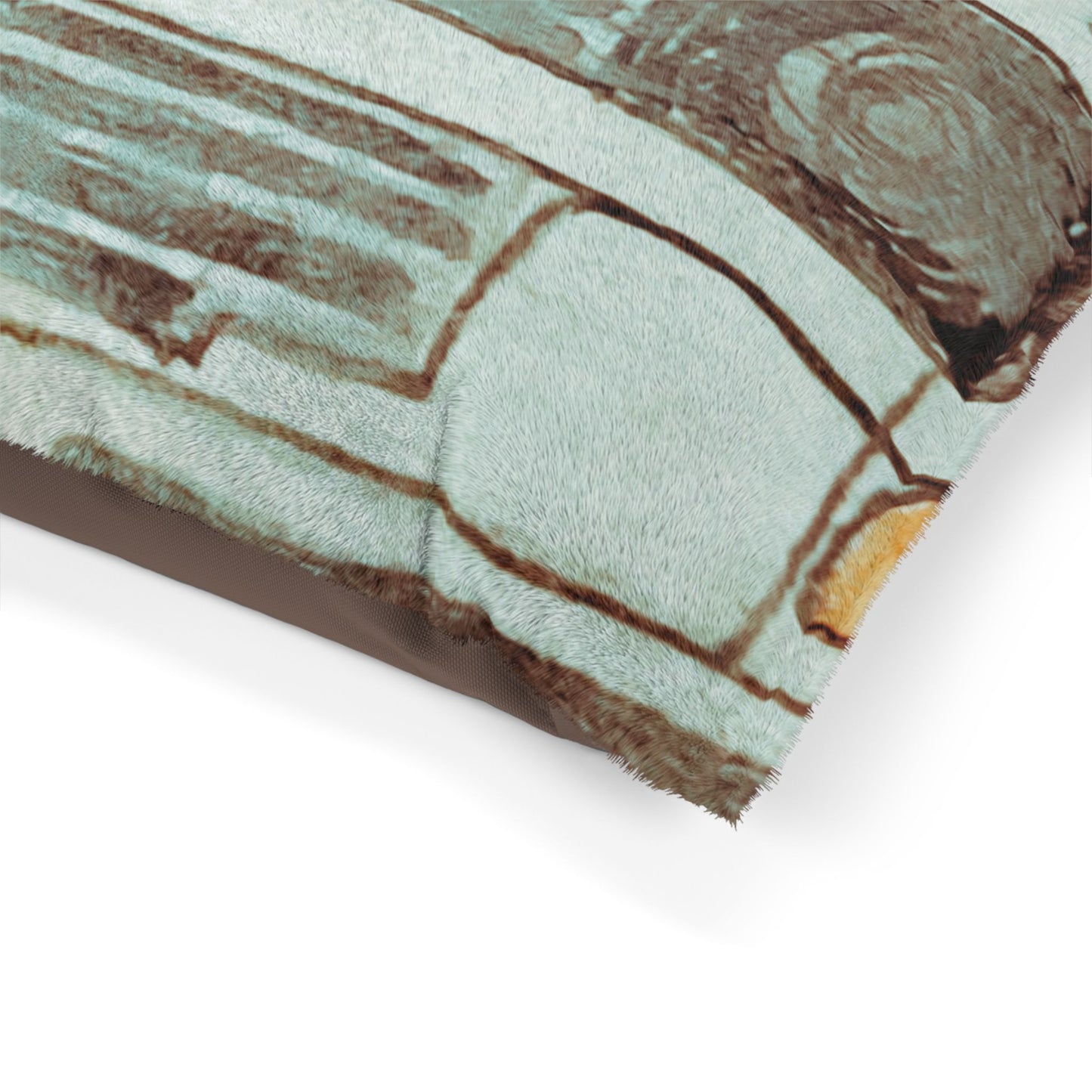 Vintage Van Illustration Pet Bed — Retro Camper Dog & Cat Cushion