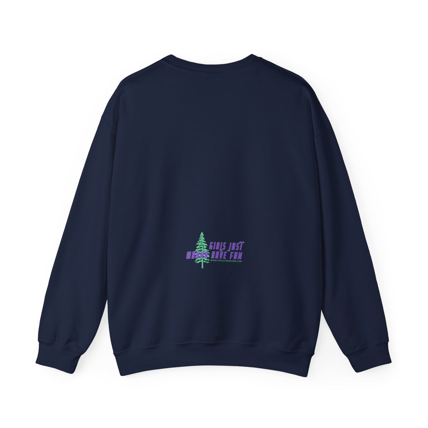 Female Snowboarder Crew Neck Sweatshirt Hoodie - Blue Green