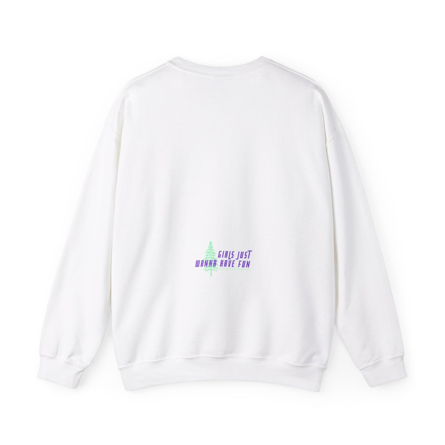 Female Snowboarder Crew Neck Sweatshirt Hoodie - Pink and Purple